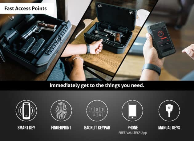 VAULTEK VTi Full-Size Biometric Bluetooth Smart Safe with Auto-Open Lid and Rechargeable Battery - Image 20